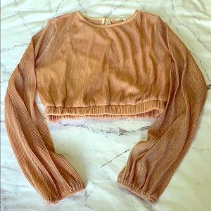 Shimmery party crop top!! The Rose Gold Queen Top!